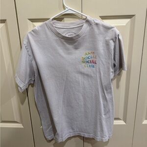 Anti Social Social Club White Tee with Colorful Logo